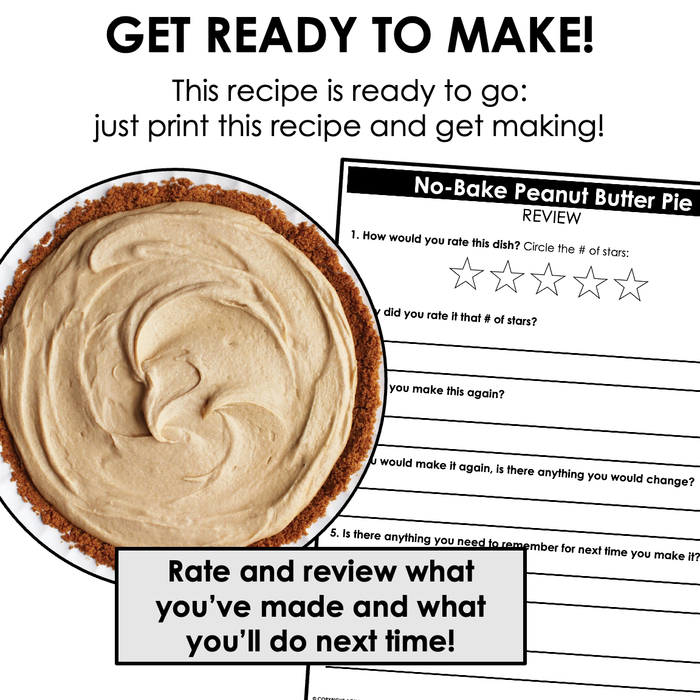 Peanut Butter Pie Visual Recipe | No-Bake Recipe
