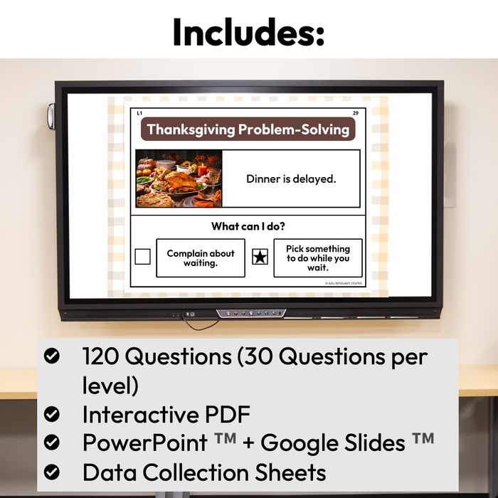 Thanksgiving Social Emotional Problem-Solving Digital Activity