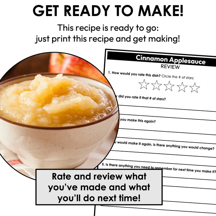 Cinnamon Applesauce Visual Recipe