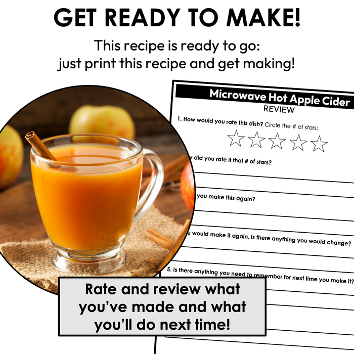 Microwave Hot Apple Cider Visual Recipe