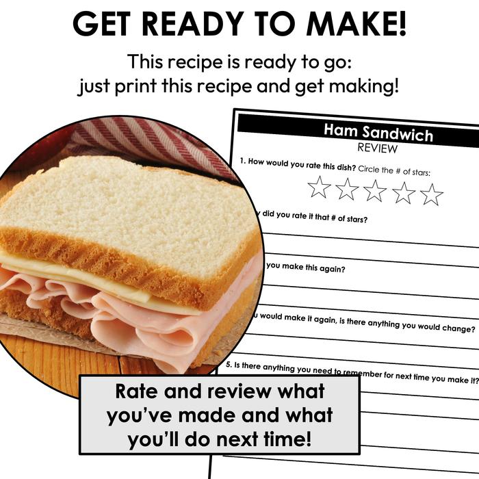 Ham Sandwich Visual Recipe