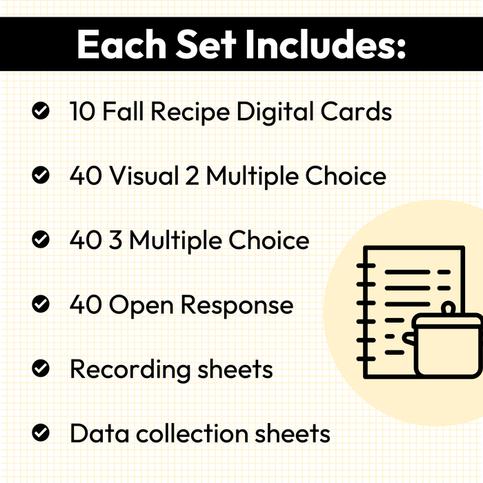 Fall Recipe Sequencing | Digital Card Bundle