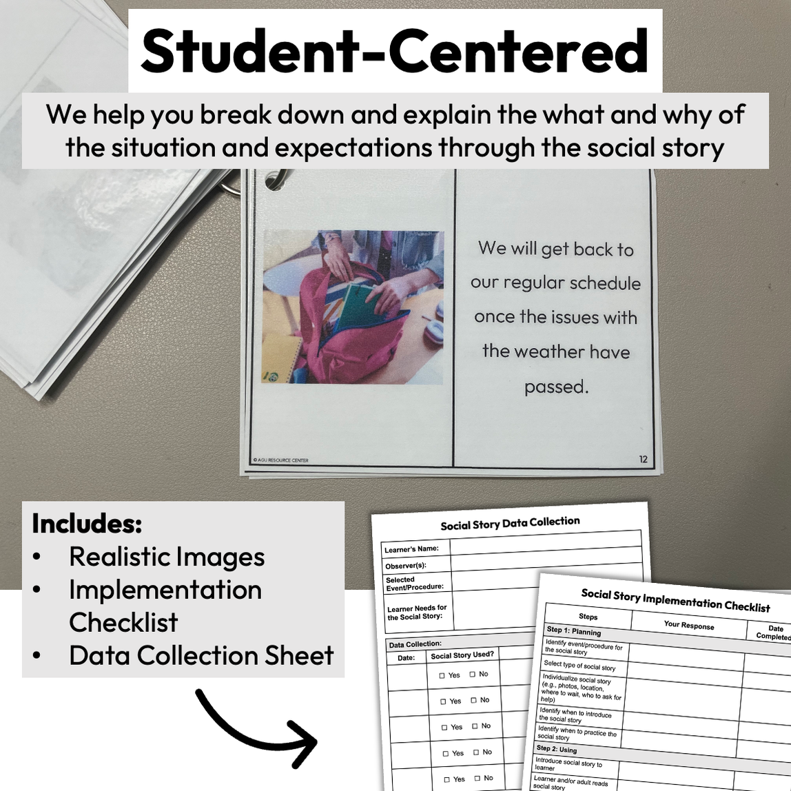 Closure Booklet School Closure Due to Weather | Social Story Booklet — Autism Grown Up