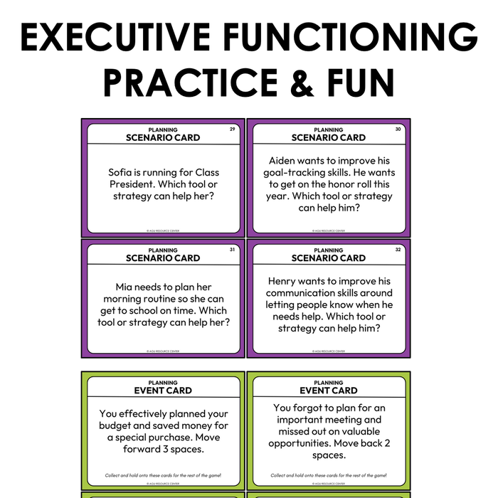 Planning Executive Functioning Game