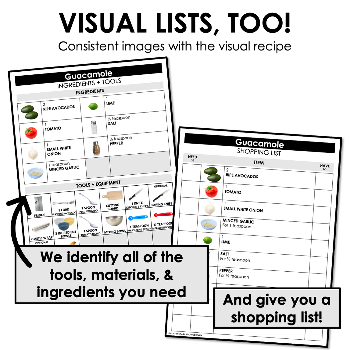 Guacamole Visual Recipe NoBake Recipe — Autism Grown Up