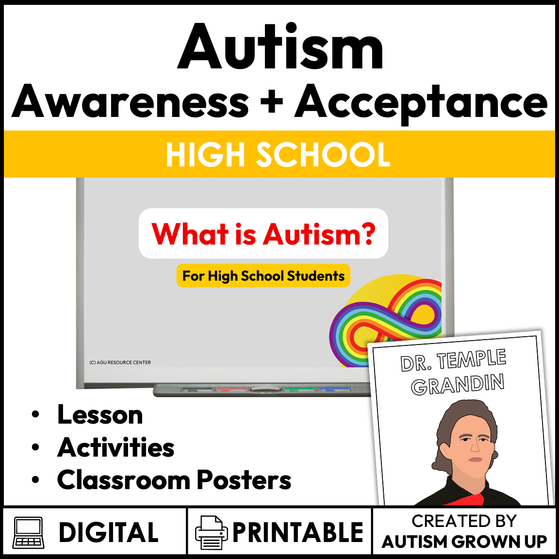 Autism Awareness and Acceptance High School Bundle — Autism Grown Up