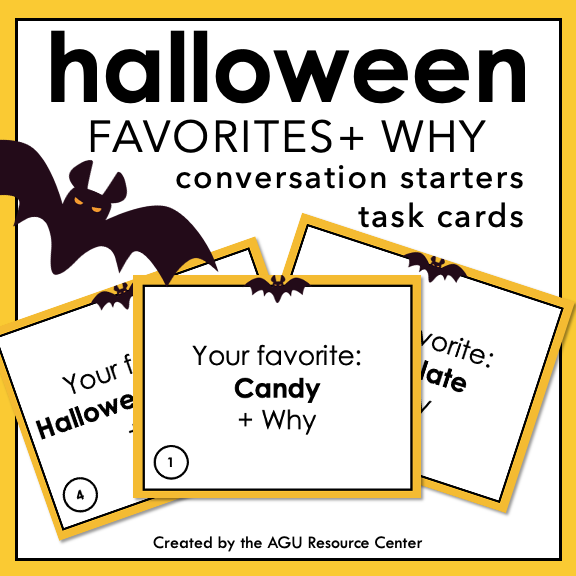 Halloween FAVORITES + WHY | Icebreakers | Social Task Cards | Printable