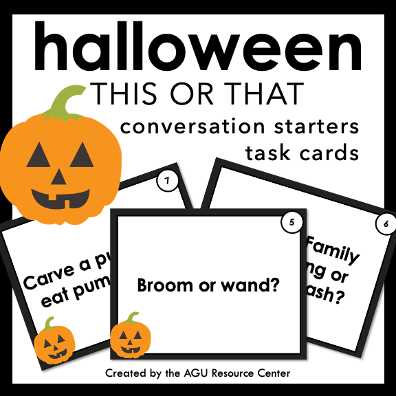 Halloween THIS OR THAT | Icebreakers | Social Task Cards | Printable