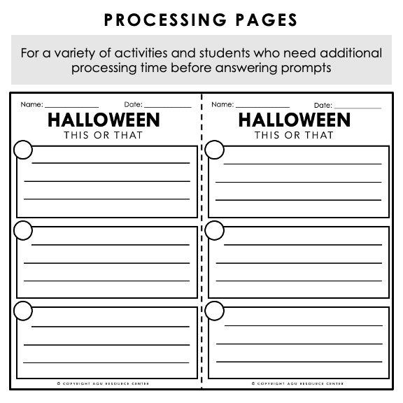 Halloween THIS OR THAT | Icebreakers | Social Task Cards | Printable