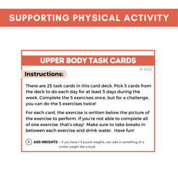 Upper Body Exercise Task Cards