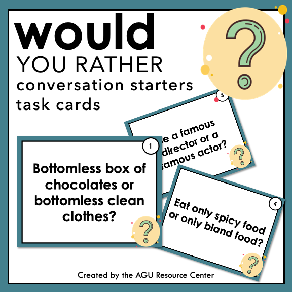 WOULD YOU RATHER | Icebreakers | Social Task Cards | Printable