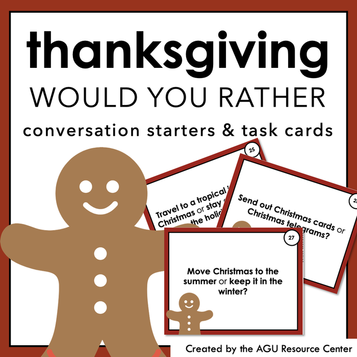 Christmas WOULD YOU RATHER | Icebreakers | Social Task Cards | Printable