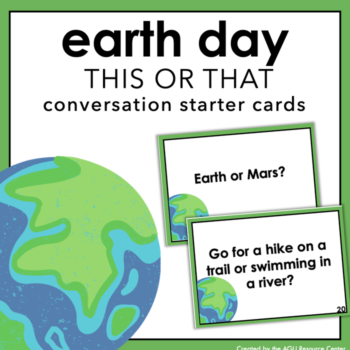 Earth Day THIS OR THAT | Icebreakers | Social Task Cards | Printable