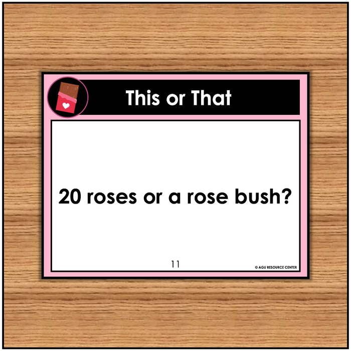 Valentine's Social Skill Activity | THIS OR THAT | Conversation Starter Cards
