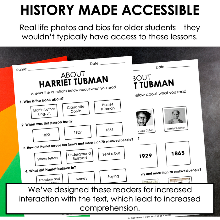 Harriet Tubman | Black History Month | Adapted Book