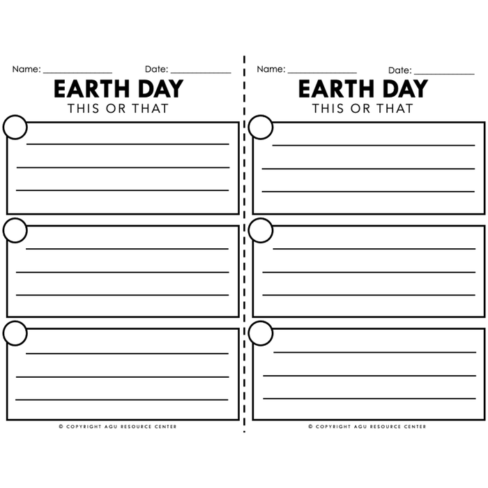 Earth Day THIS OR THAT | Icebreakers | Social Task Cards | Printable