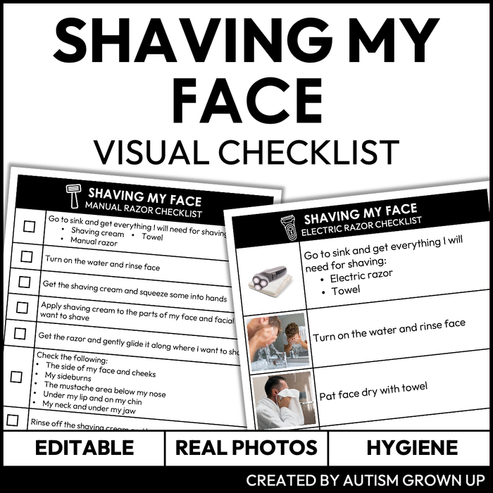 Shaving My Face Checklist