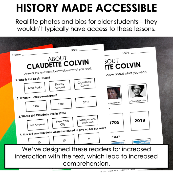 Claudette Colvin | Black History Month | Adapted Book