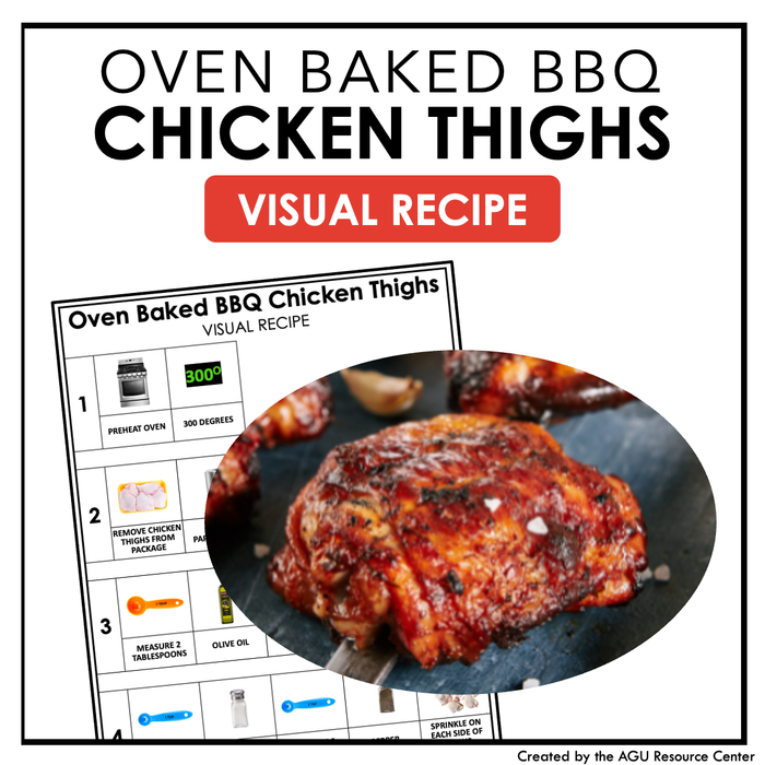 Oven Baked BBQ Chicken Thighs Visual Recipe
