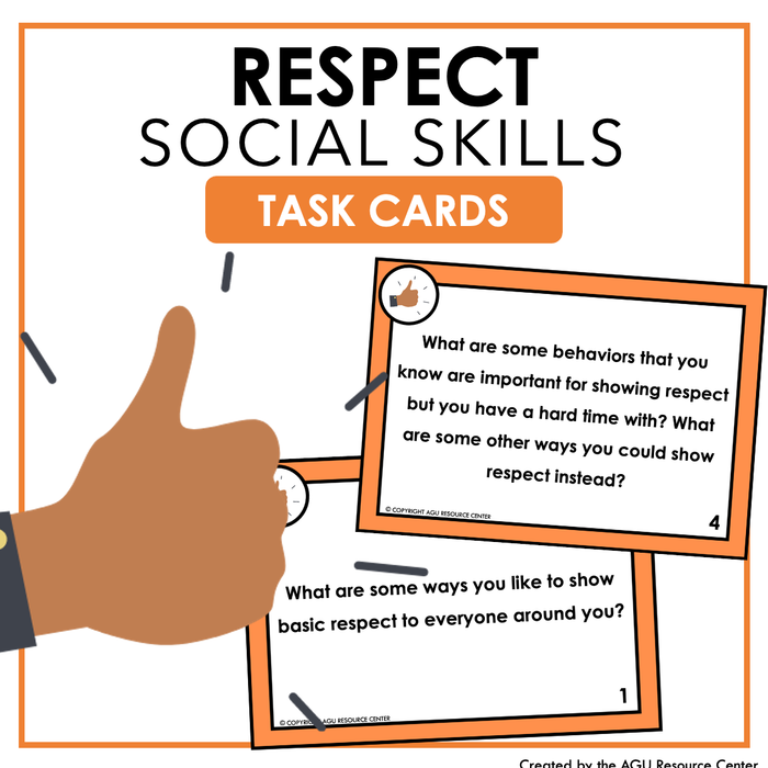 Respect | Social Skills Activities | Scenario Task Cards