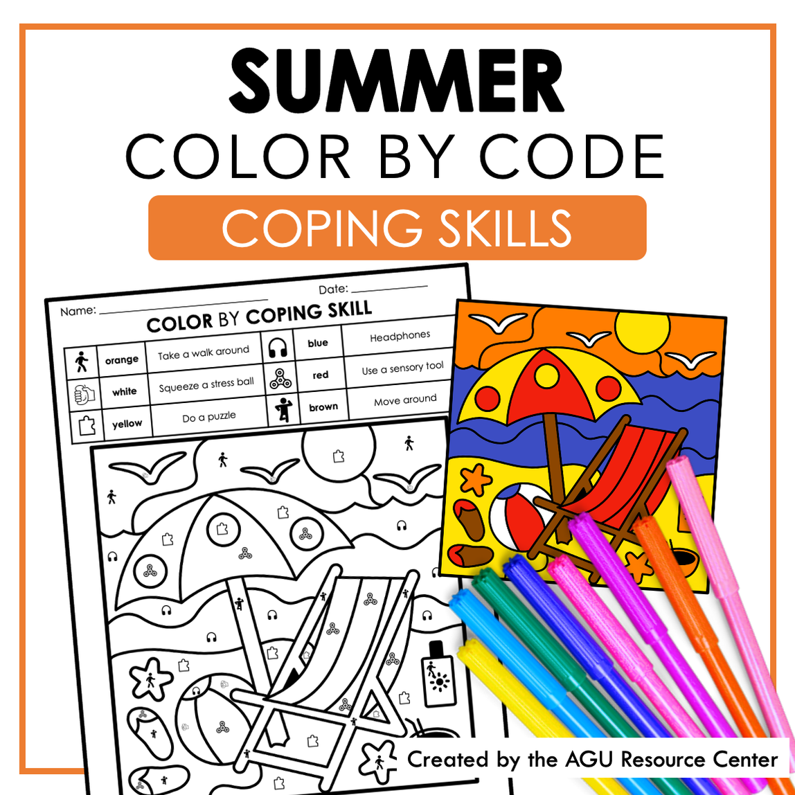 Summer Color by Code | Coping Skills Activity — Autism Grown Up