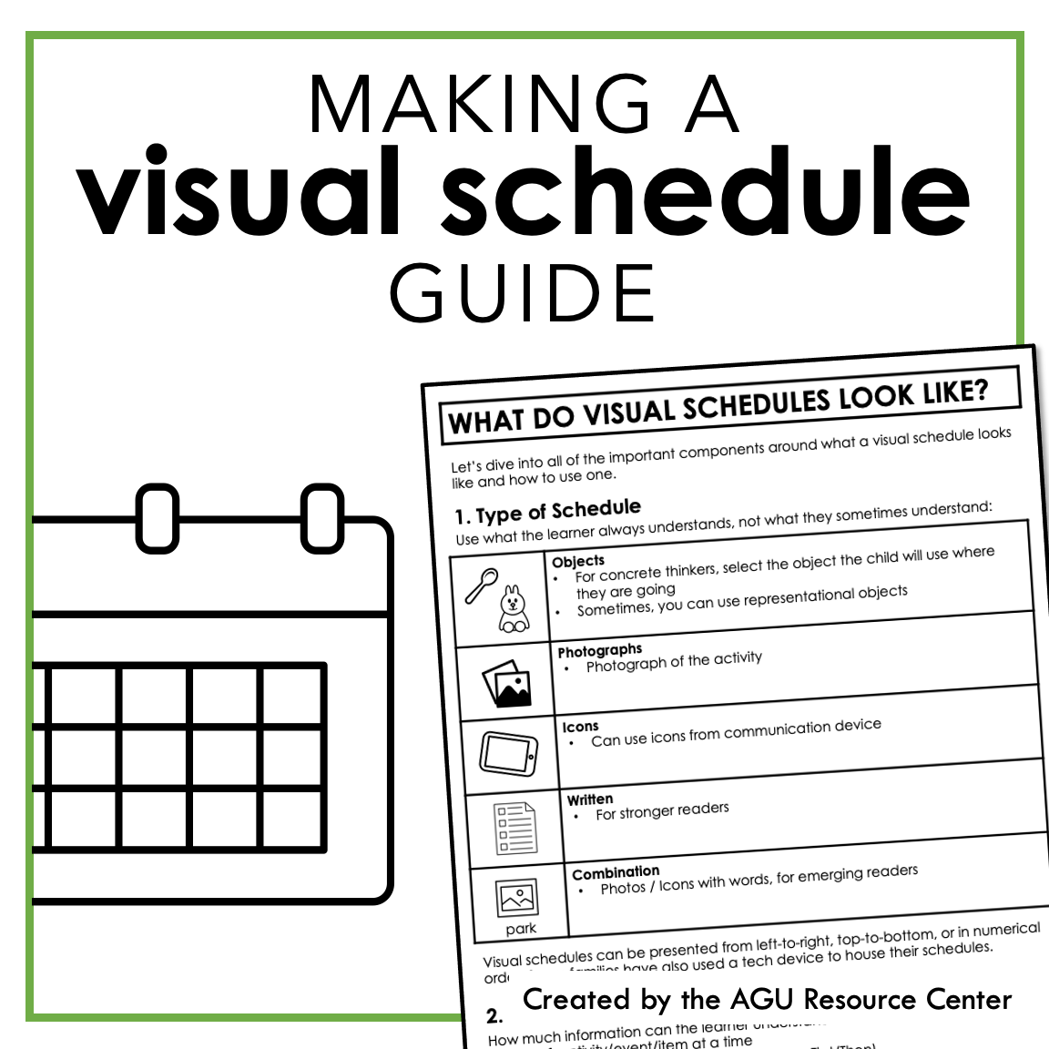 Making a Visual Schedule Guide — Autism Grown Up