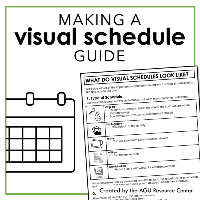 Making a Visual Schedule Guide
