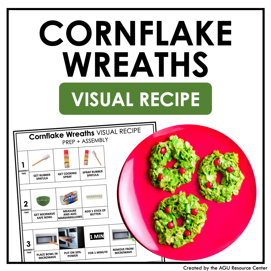 Cornflake Wreaths Visual Recipe — Autism Grown Up