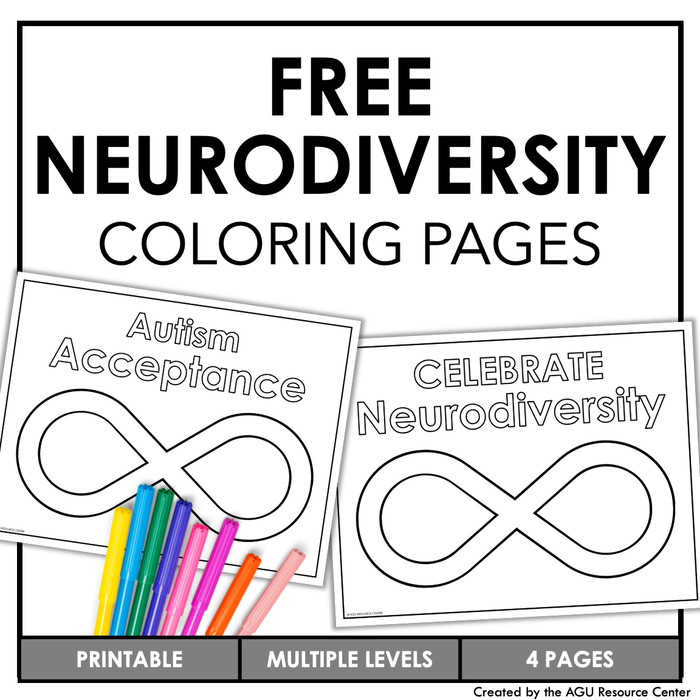 FREE Neurodiversity + Autism Acceptance Coloring Pages