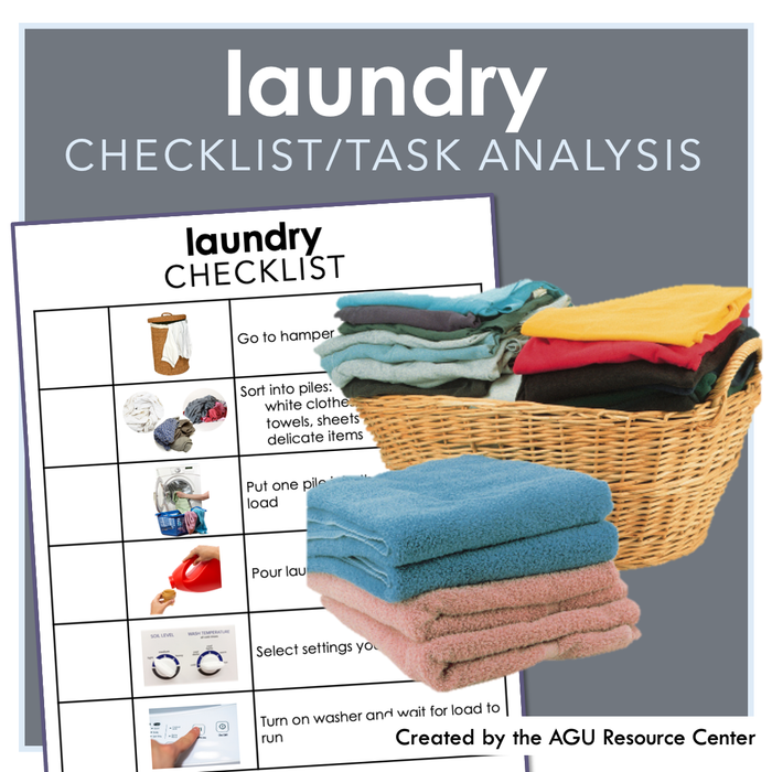 Laundry CHECKLIST / TASK ANALYSIS