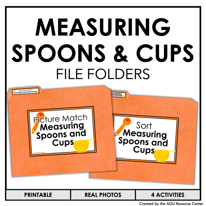Measuring Cups and Spoons File Folders
