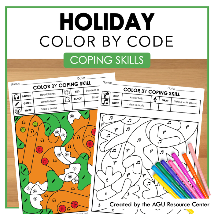 Holiday Color by Code | Coping Skills