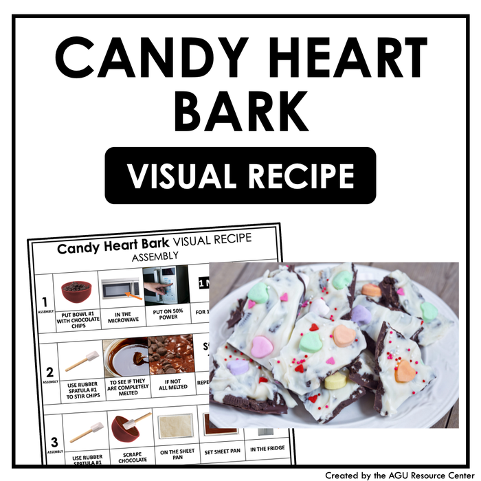 Candy Heart Bark Visual Recipe