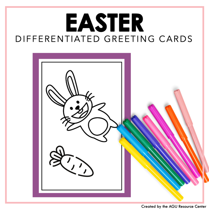 Easter Cards | Differentiated Writing for Special Education