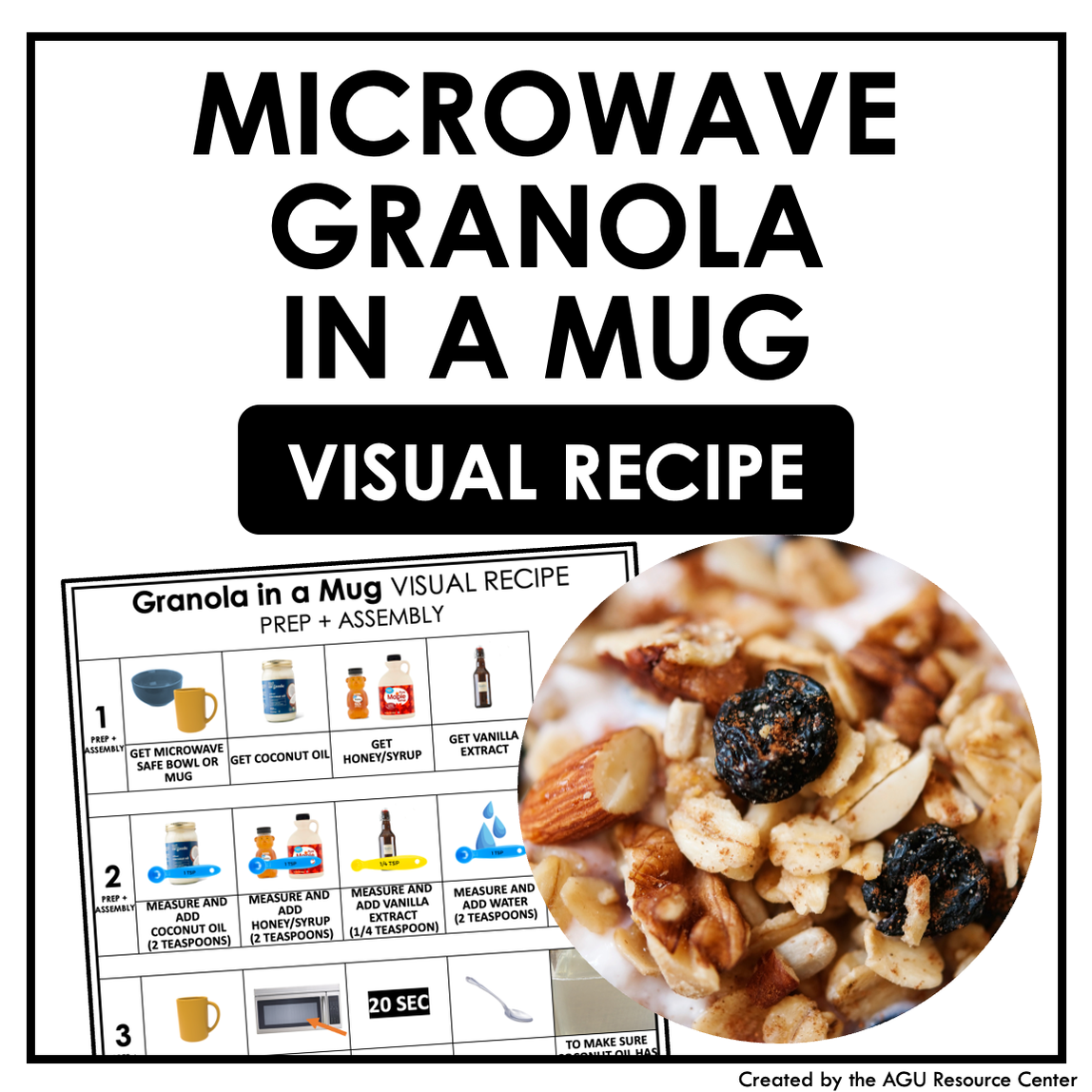 Microwave Granola Visual Recipe — Autism Grown Up
