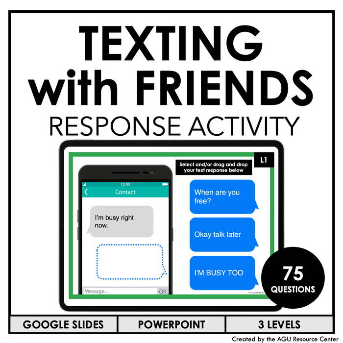 Texting with Friends | Social Skills Activity