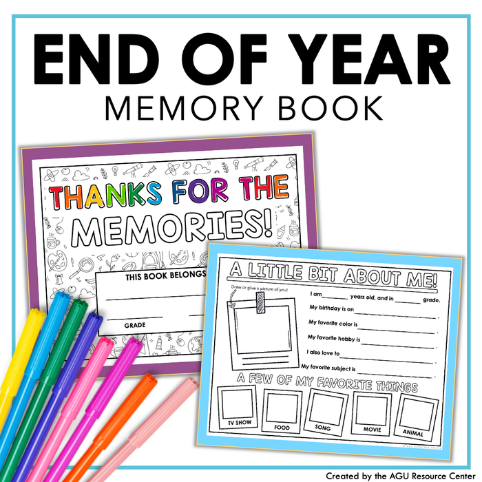 End of the Year Memory Book | End of the Year Activities | Special Education