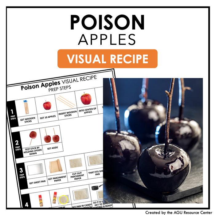 Poison Apples Visual Recipe | Halloween Activities for Special Education