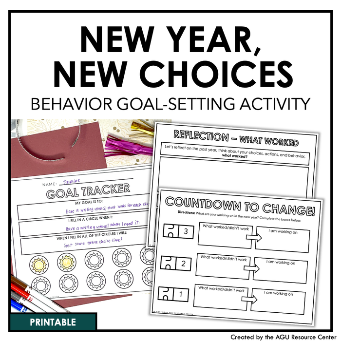 New Year, New Choices | Behavior Goal Setting Workbook
