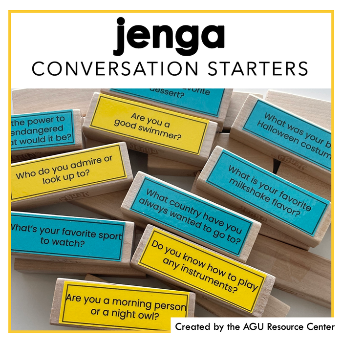 Jenga™️ Conversation Starter Cards for Middle and High School