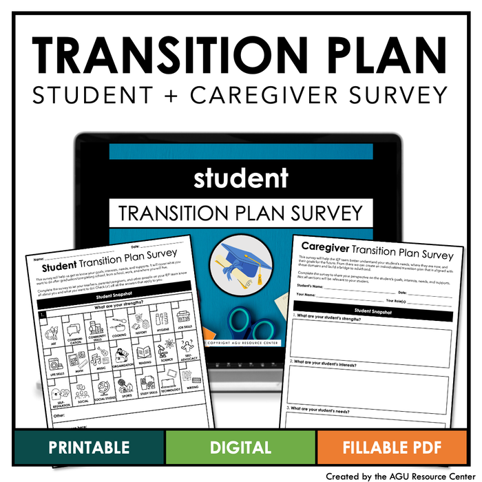 Transition Plan Assessment | Surveys for Students & Caregivers