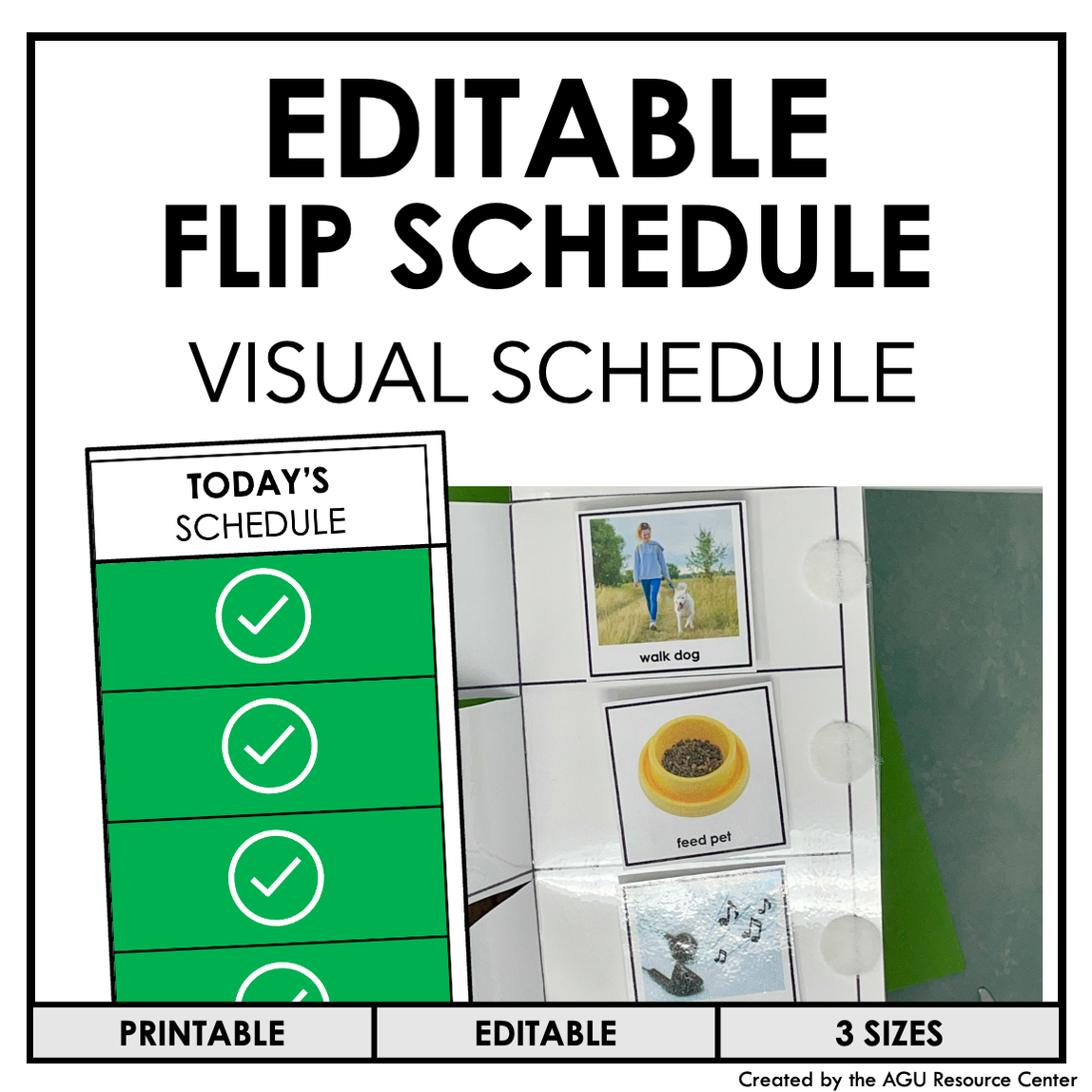 Flip Visual Schedule Portable + For the Special Education Classroom