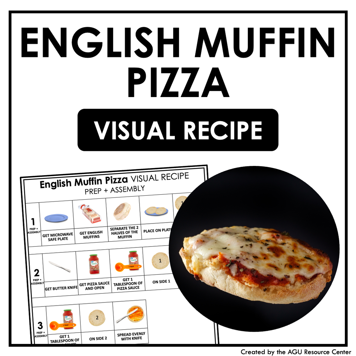 English Muffin Pizza Visual Recipe — Autism Grown Up