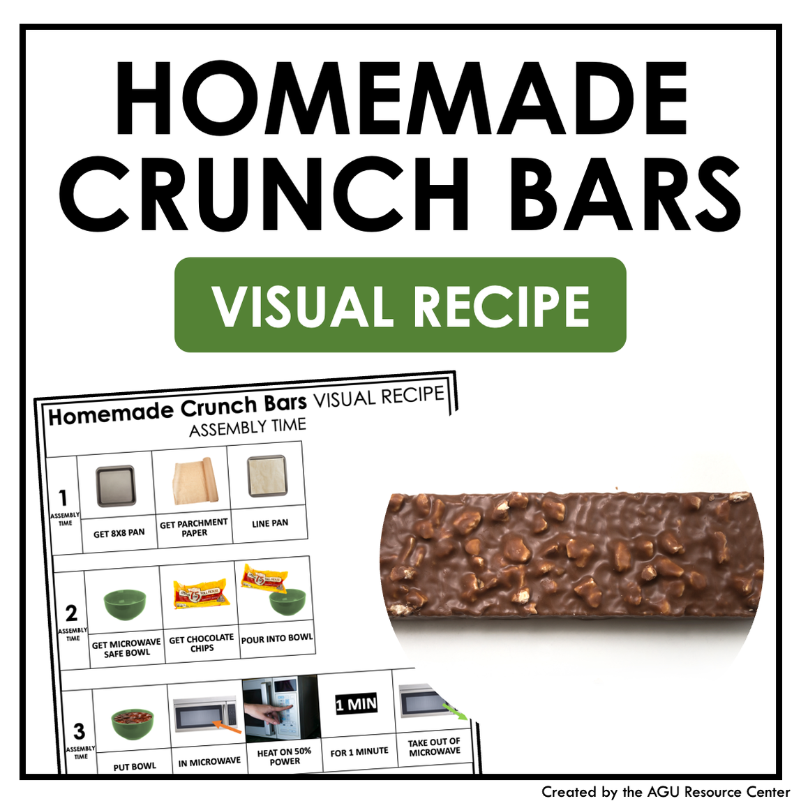 Homemade Crunch Bar Visual Recipe — Autism Grown Up