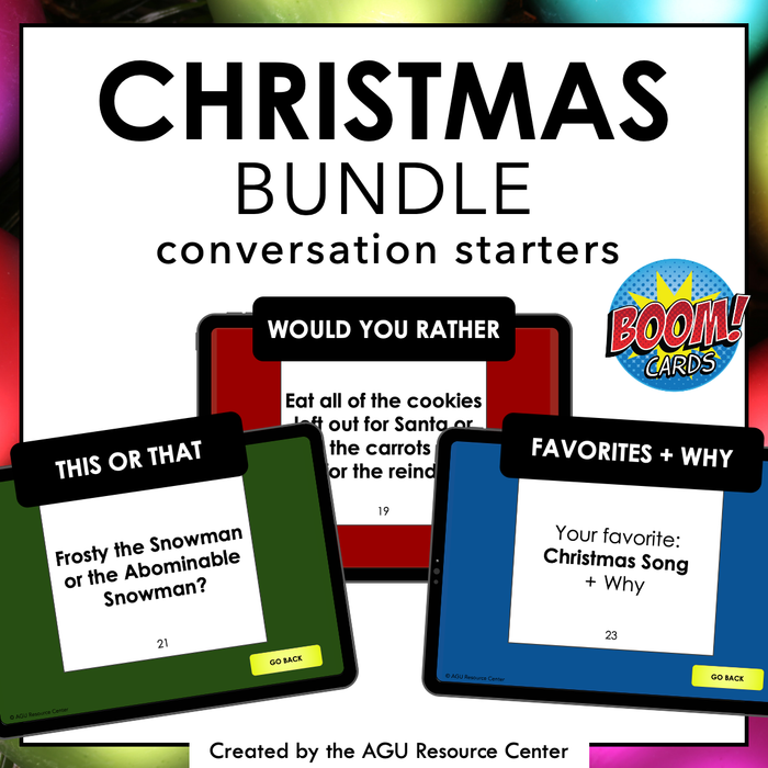 Christmas Conversation Starter BUNDLE | BOOM CARDS