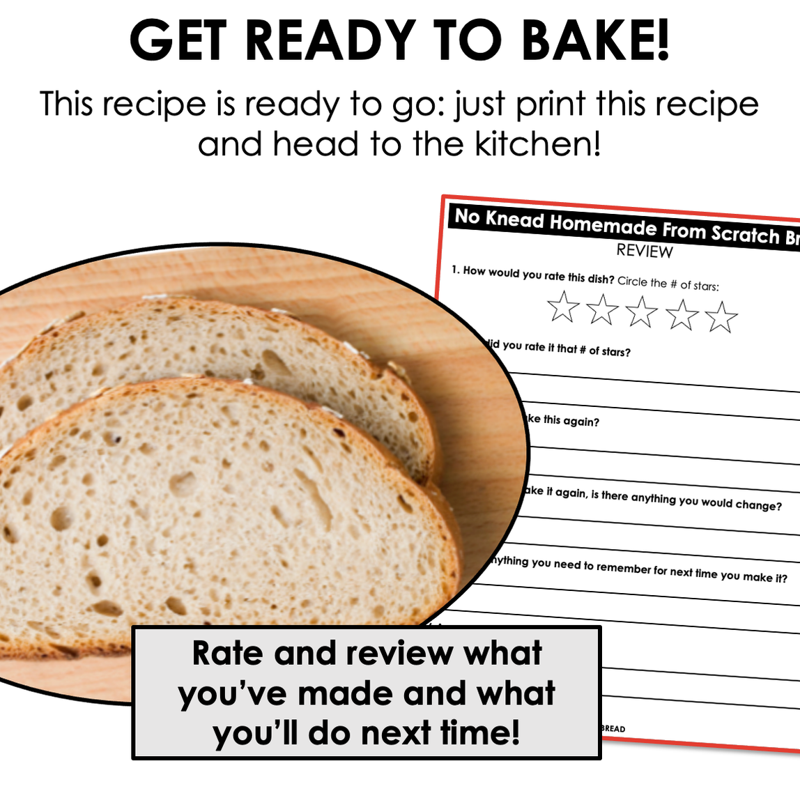 Bread Visual Card Homemade from Scratch Bread Visual Recipe — Autism Grown Up