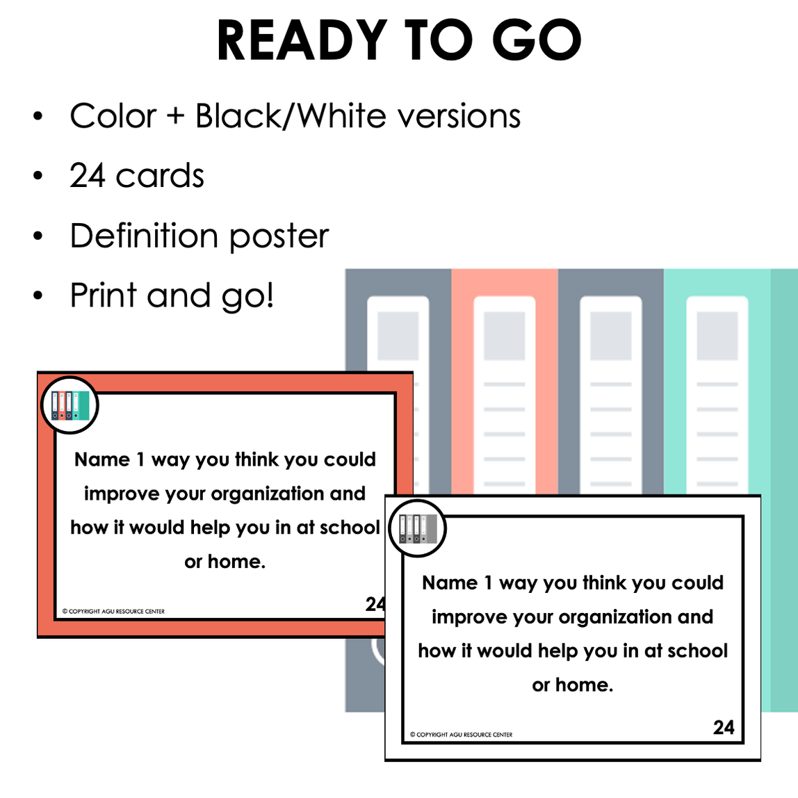 Organization | Executive Functioning Skills Task Cards — Autism Grown Up