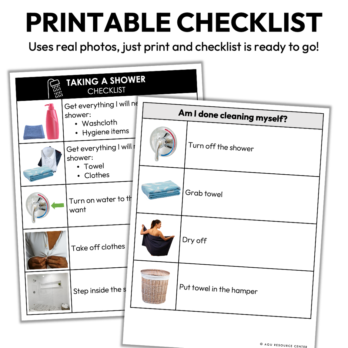 Showering Checklist — Autism Grown Up