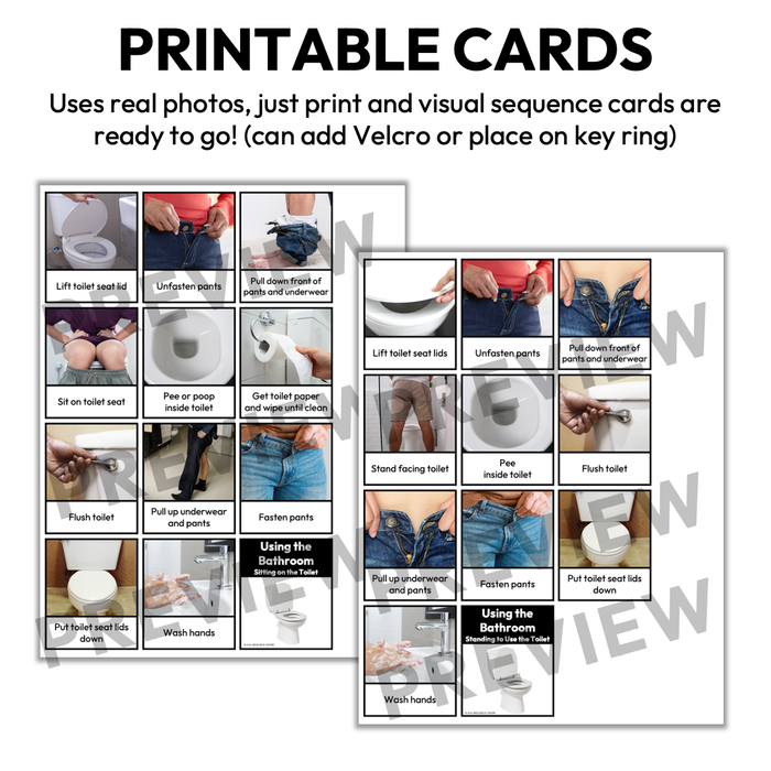Using the Bathroom Visual Sequence Cards