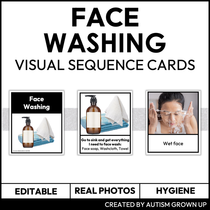 Face Washing Visual Sequence Cards